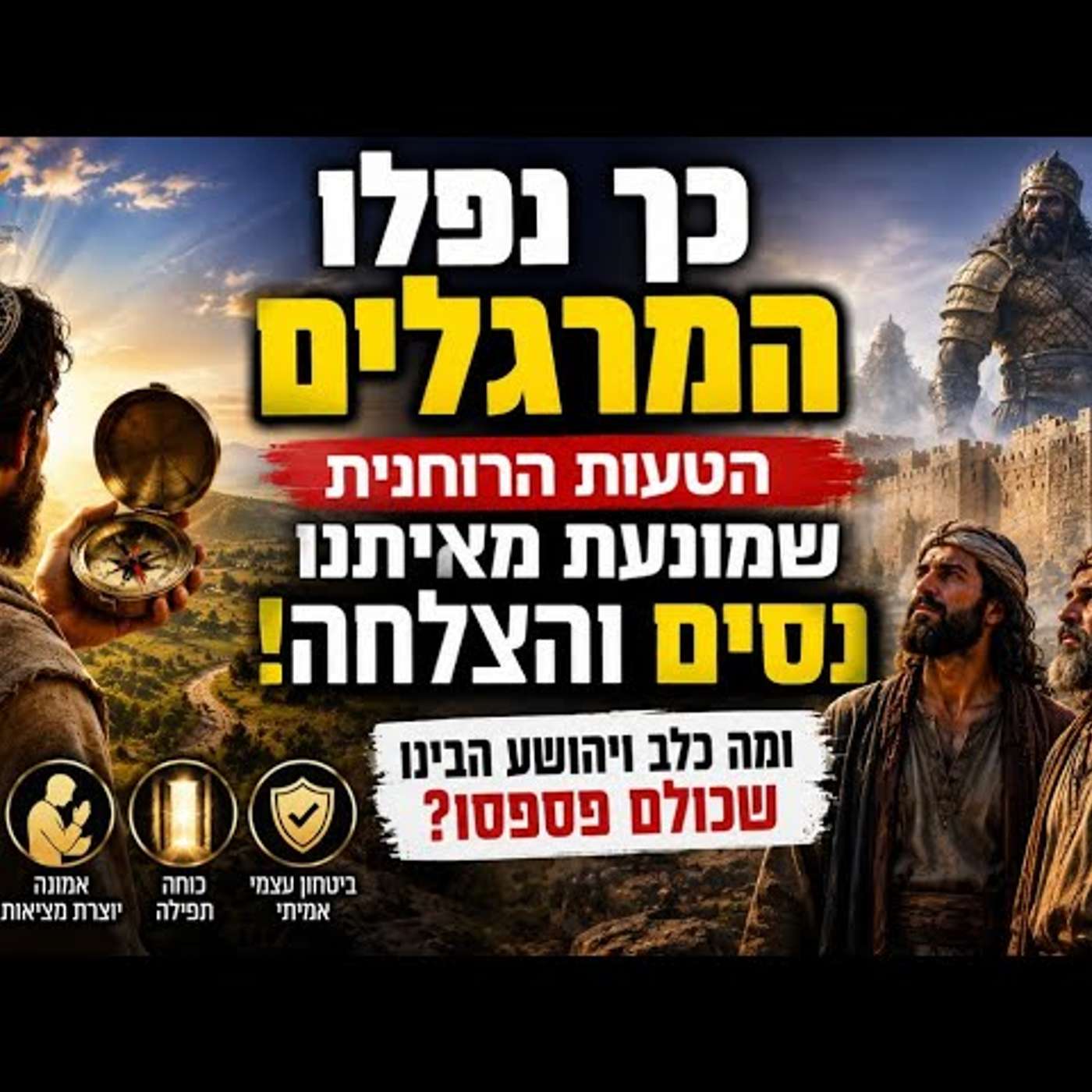 כך נפלו המרגלים: הטעות הרוחנית שמונעת מאיתנו ניסים, הצלחה וביטחון גם היום ממש עכשיו ולמה זה קורה?! episode artwork