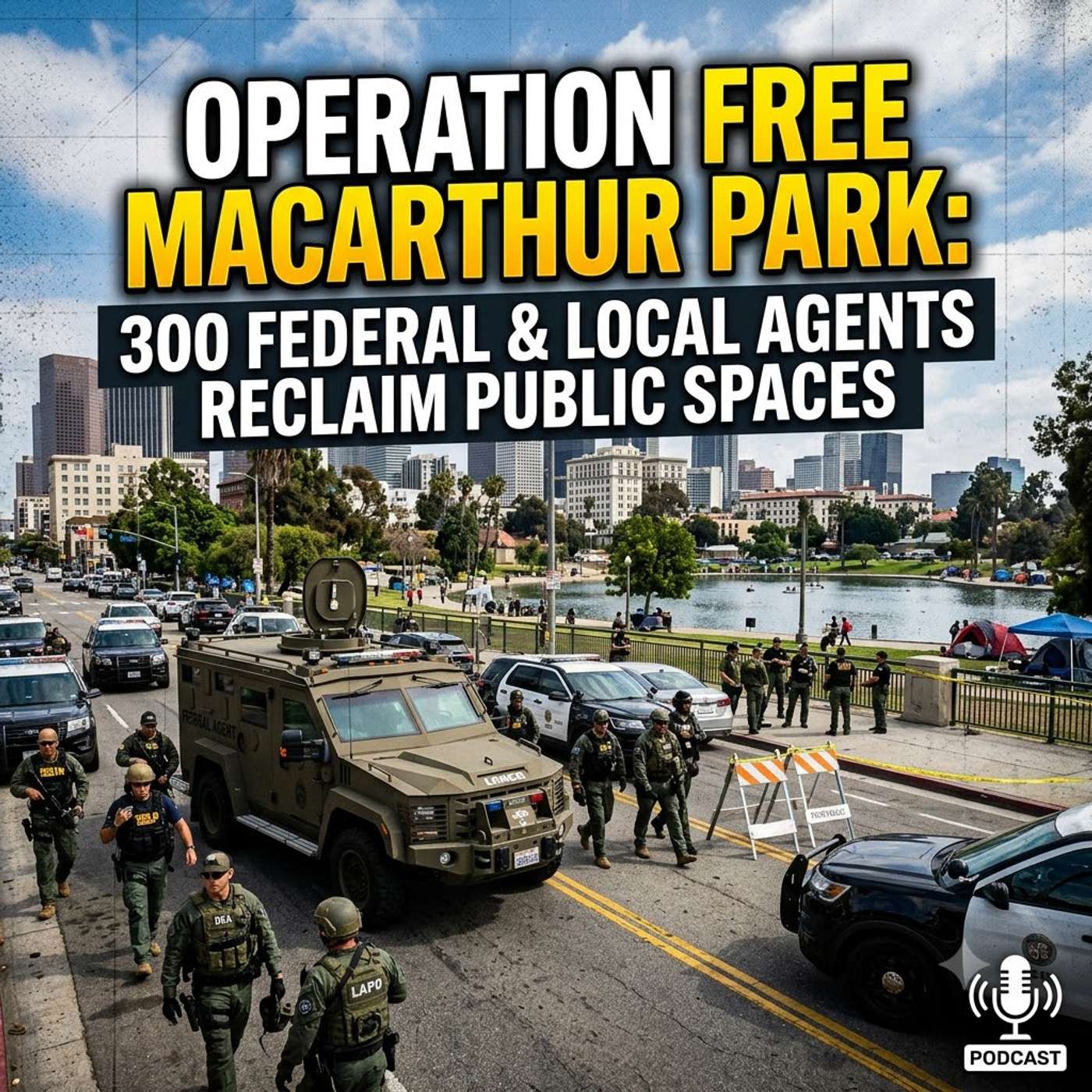 Operation Free MacArthur Park: 300 Federal and Local Agents Reclaim Public Spaces
