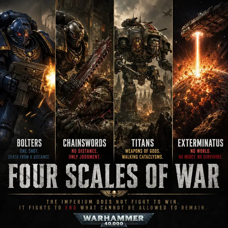 Bolters, Chainswords, Titans, and Exterminatus