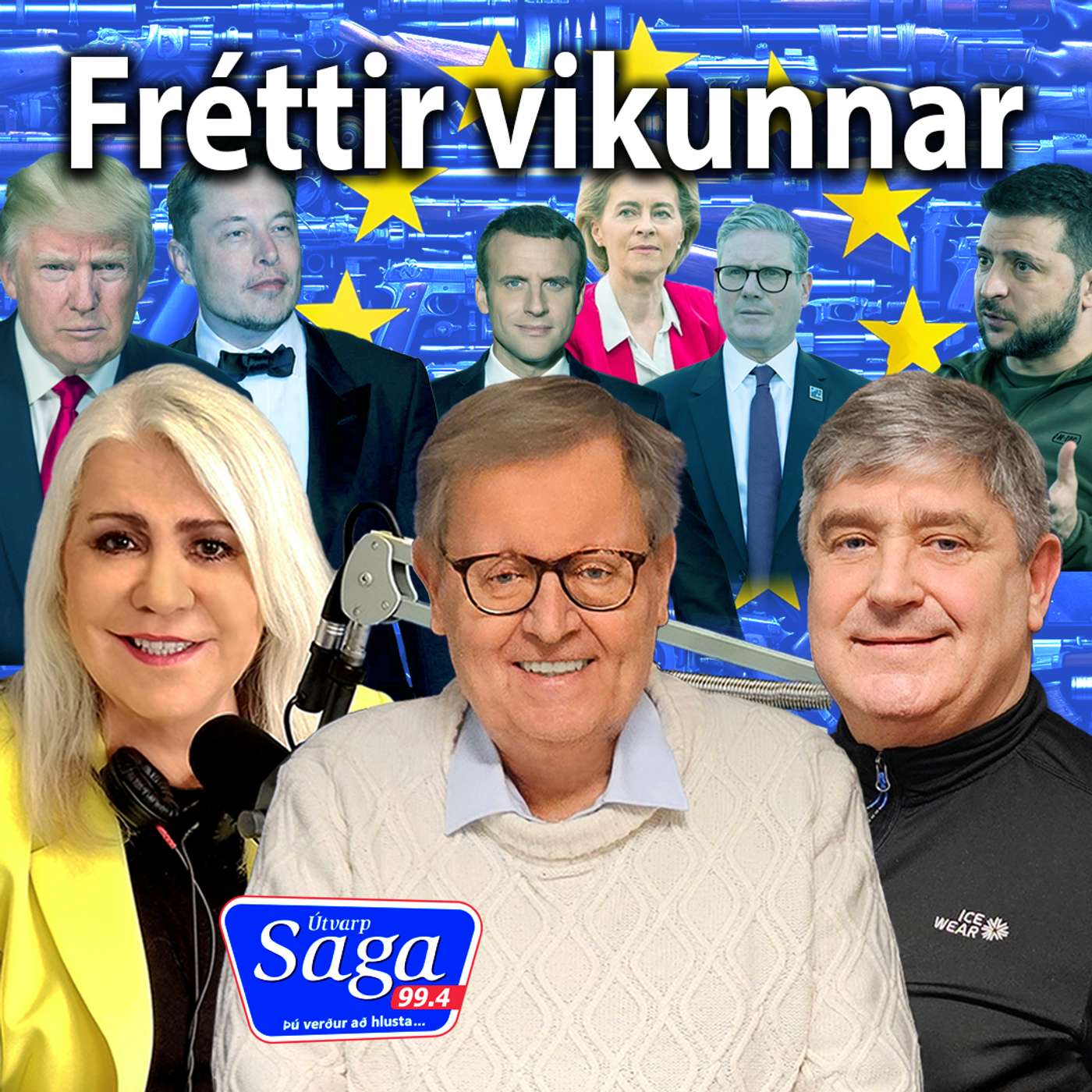 Pétur Gunnlaugsson, Arnþrúður Karlsdóttir og Guðmundur Franklín Jónsson