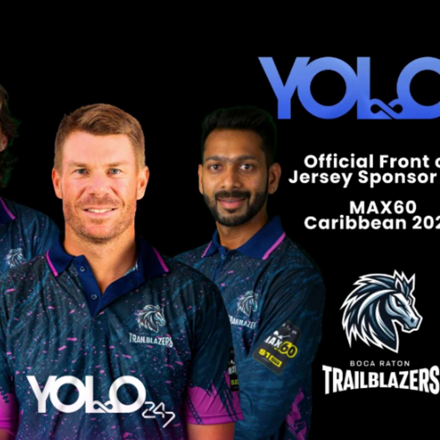 Yolo247 Named Front-of-Jersey Sponsor for Boca Raton Trailblazers in MAX60 Caribbean League 2025