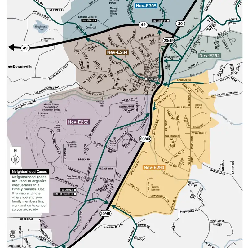 Emergency Preparedness Month: New Nevada City Evacuation Maps