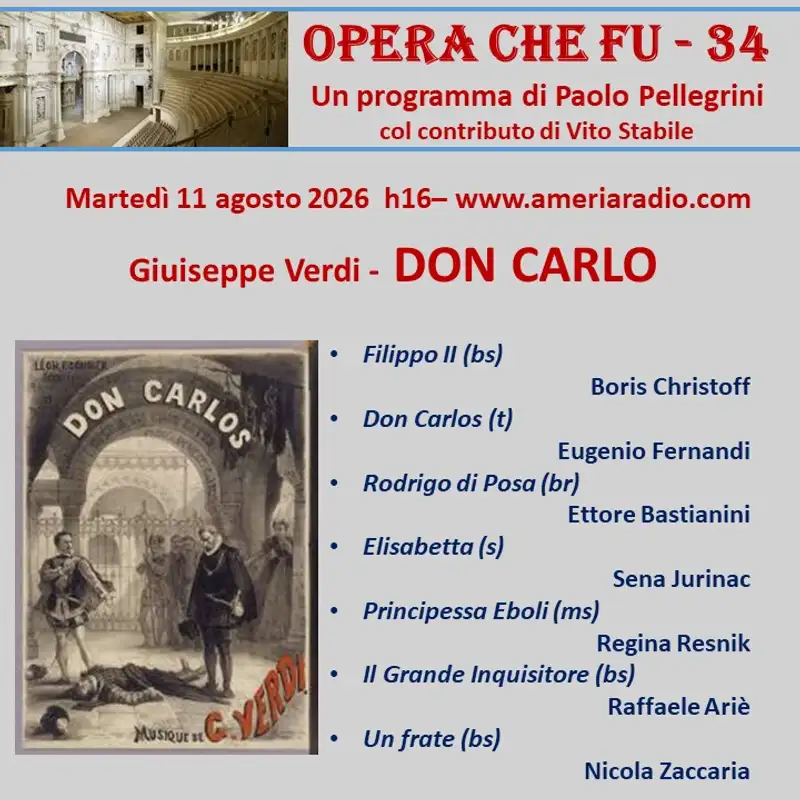 L'Opera che fu 34 - G. Verdi - Don Carlo