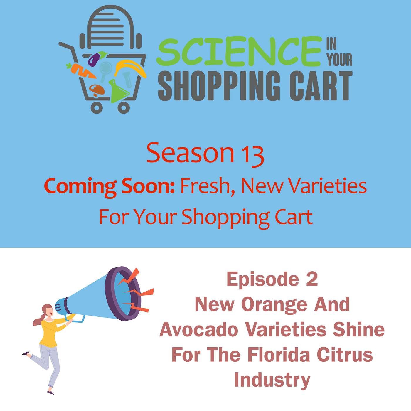 Season 13: Fresh, New Varieties For Your Shopping Cart | Episode 2: New Orange & Avocado Varieties Shine For The Florida Citrus Industry episode artwork
