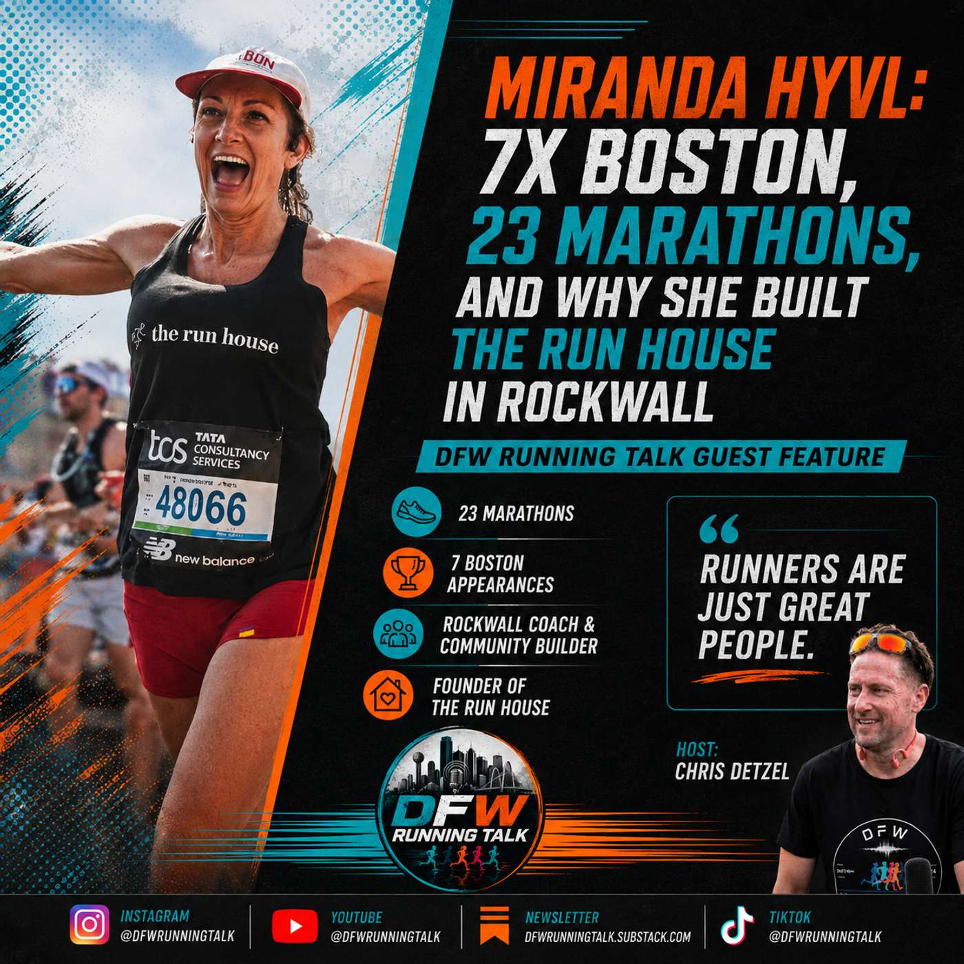 Miranda Hyvl: 7x Boston, 23 Marathons, and Why She Built The Run House in Rockwall episode artwork