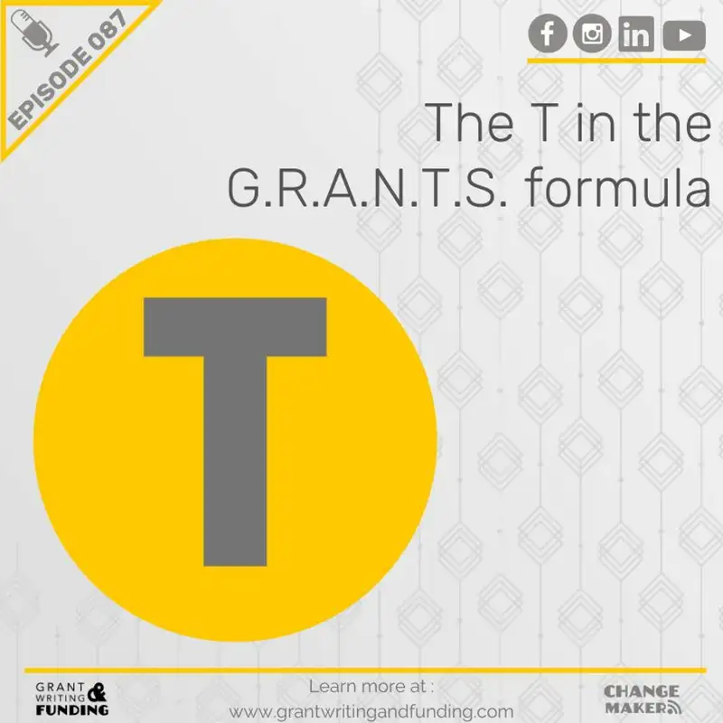 087: The T in the G.R.A.N.T.S. Formula: How to Draft Activities that Get your Grant Funded