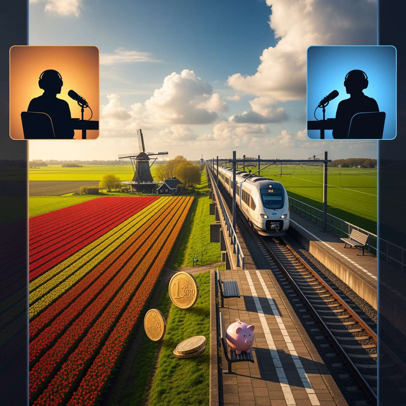 Dutch Dialogues (A2) - DD098: 06 mrt — Goedkopere treinen met... niks?! (Rick, Emma & Lars)