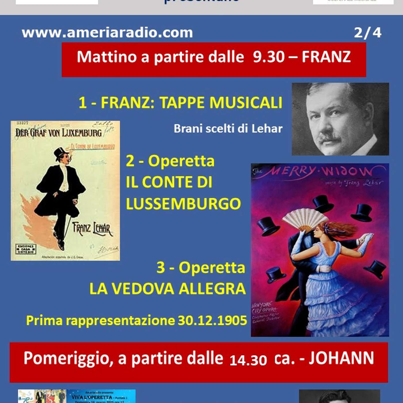 Viva l'Operetta - Strauss e lehar Day - La Vedova Allegra episode artwork