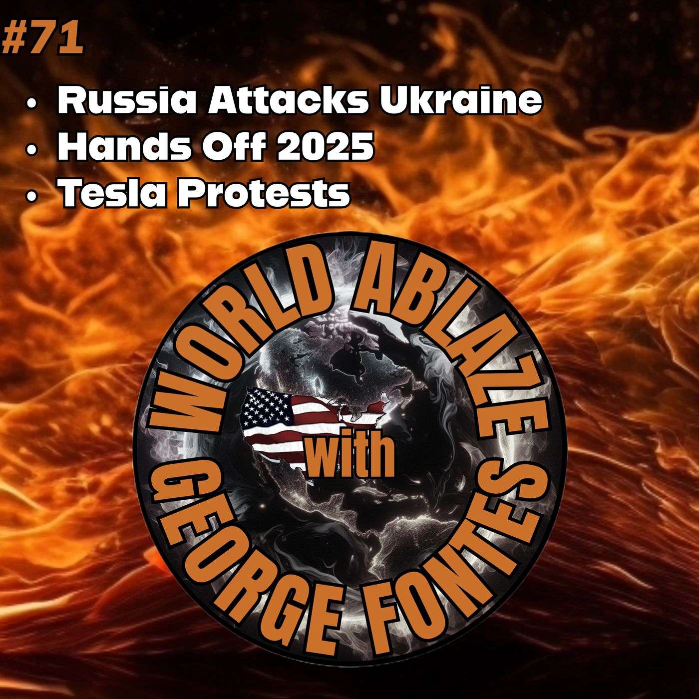 Russia Attacks Ukraine, Hands Off 2025, and Tesla Protests