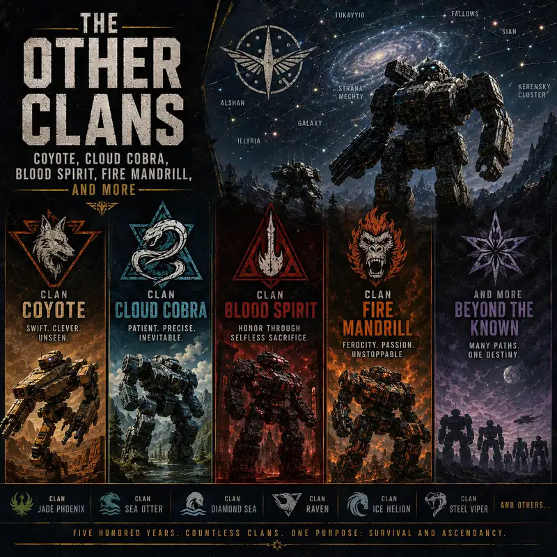 The Other Clans: Coyote, Cloud Cobra, Blood Spirit, Fire Mandrill, and More