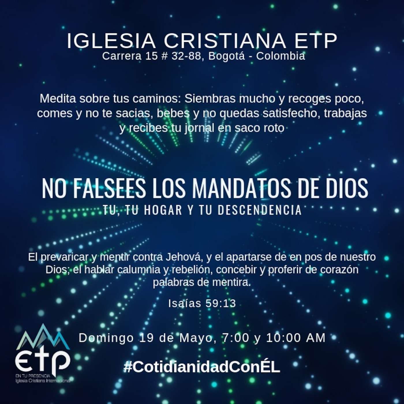 Charlas Iglesia ETP | Pastores Luis Salas y Jeannette Noguera, Iglesia ETP