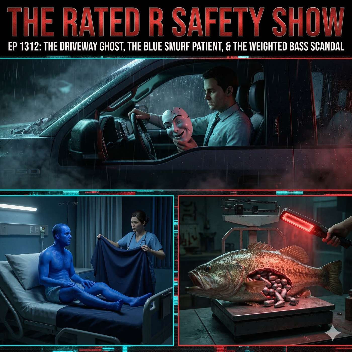 EP 1312: The Driveway Ghost, The Blue Smurf Patient, & The Weighted Bass Scandal episode artwork