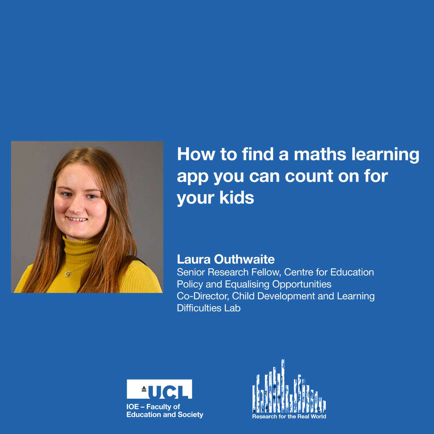 How to find a maths learning app you can count on for your kids | Research for the Real World
