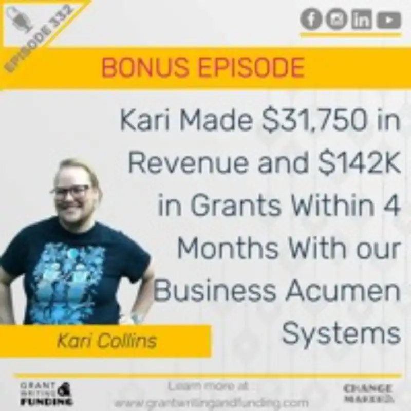 In 4 Months Kari Made $31,750 in Revenue and $142K in Grants With our Business Acumen Systems