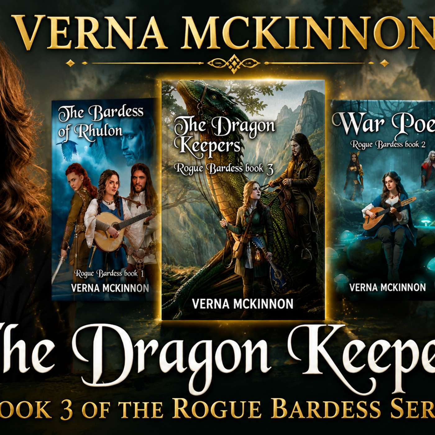 The Dragon Keepers | Verna McKinnon Returns with Book 3 of The Rogue Bardess Series | #fantasybooks episode artwork