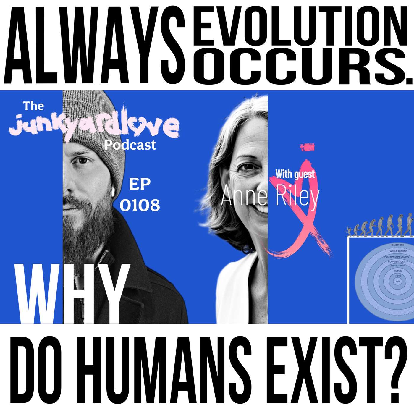 0108 with Author of 'The Human Idea' Anne Riley - Always Evolution Occurs episode artwork