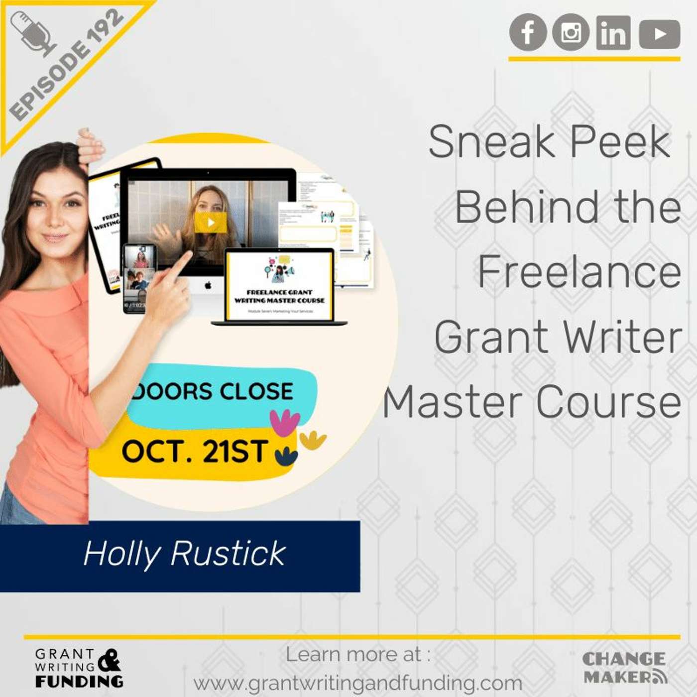 Ep. 192: Sneak Peek Behind the Freelance Grant Writer Master Course