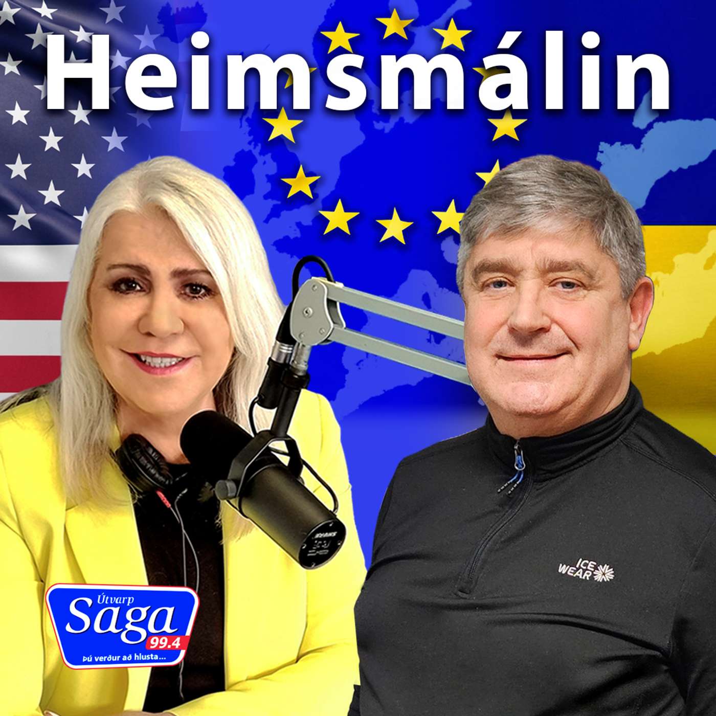 Arnþrúður Karlsdóttir og Guðmundur Franklín Jónsson