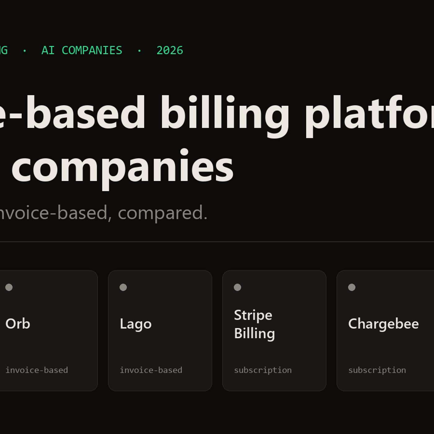 Best Usage-Based Billing Platforms for AI Companies in 2026: Metronome, Orb, Stripe, & Alternatives
