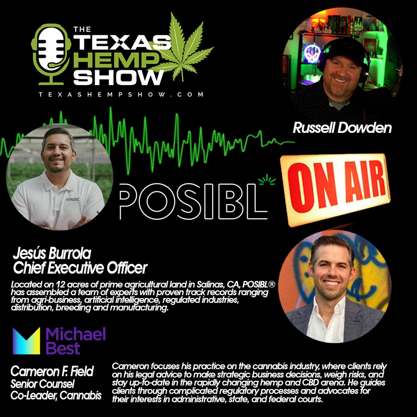 Episode # 85 Jesus  Burrola CEO Posible Project & Cannabis Atty. Cameron Field episode artwork