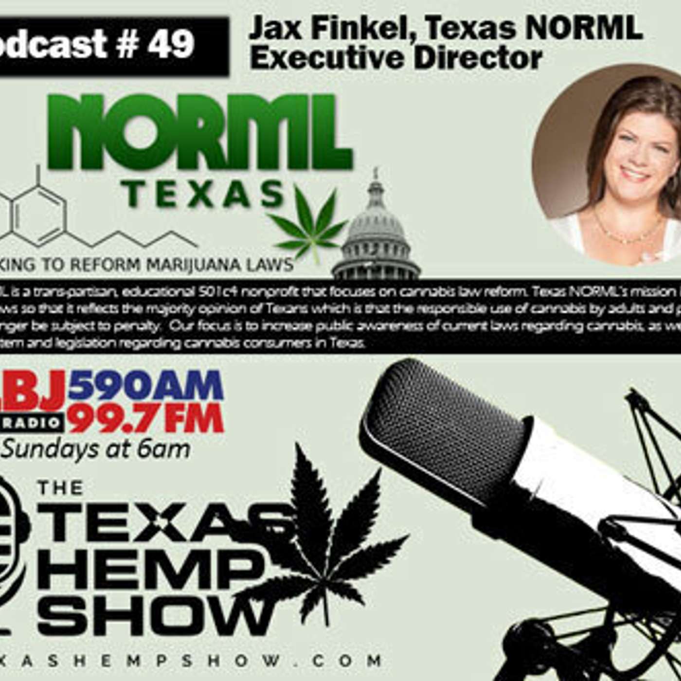 Episode # 49: Jax finkle of TX NORML episode artwork