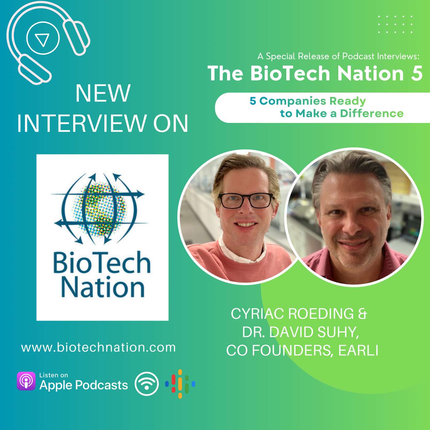A New Way to Treat Cancer, Cyriac Roeding & Dr. David Suhy, Co-Founders, Earli A New Way to Treat Cancer, Cyriac Roeding & Dr. David Suhy, Co-Founders, Earli
