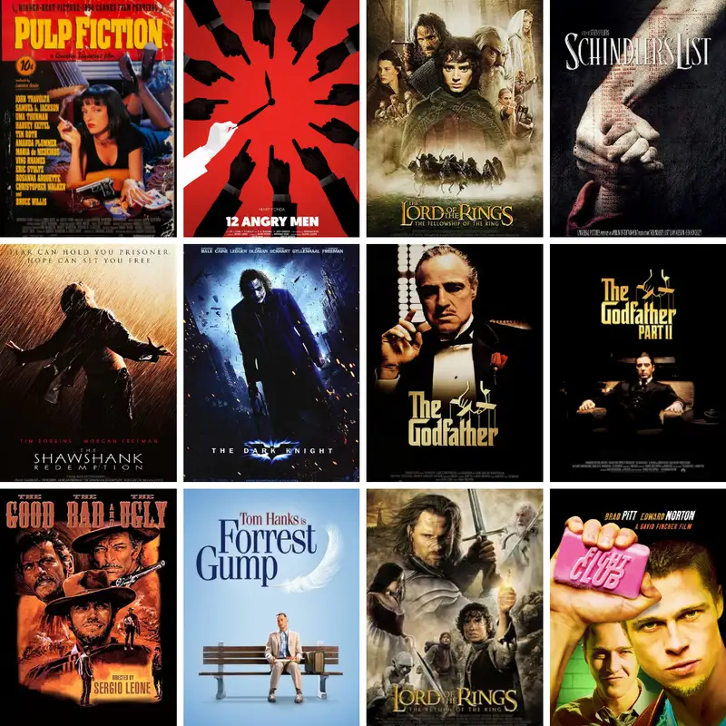 The Top 12 Movies on IMDB