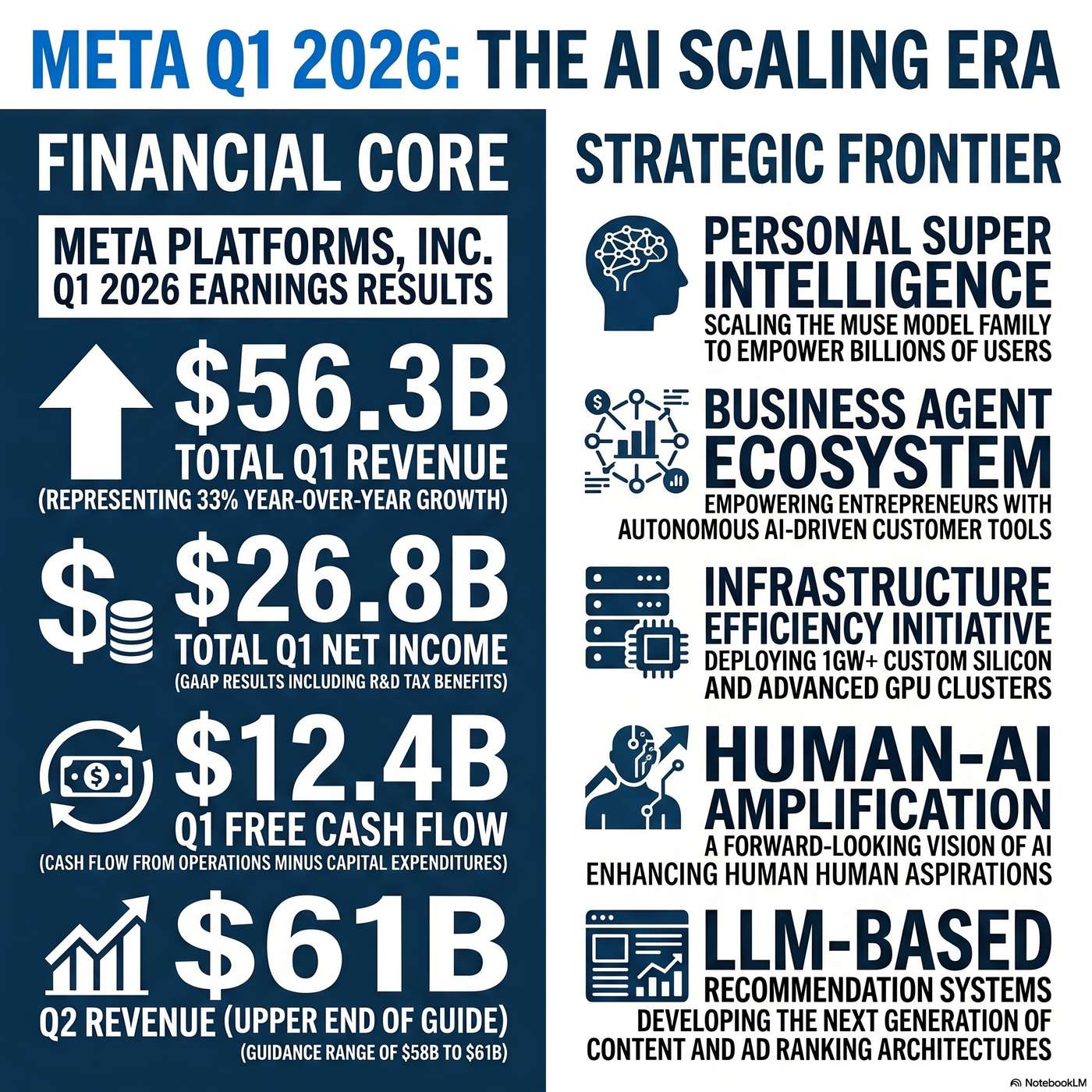 Meta Platforms, Inc. (META) Announced Q1 2026 Earnings on April 29, 2026, Reporting Q1 total revenue was $56.3 billion. artwork