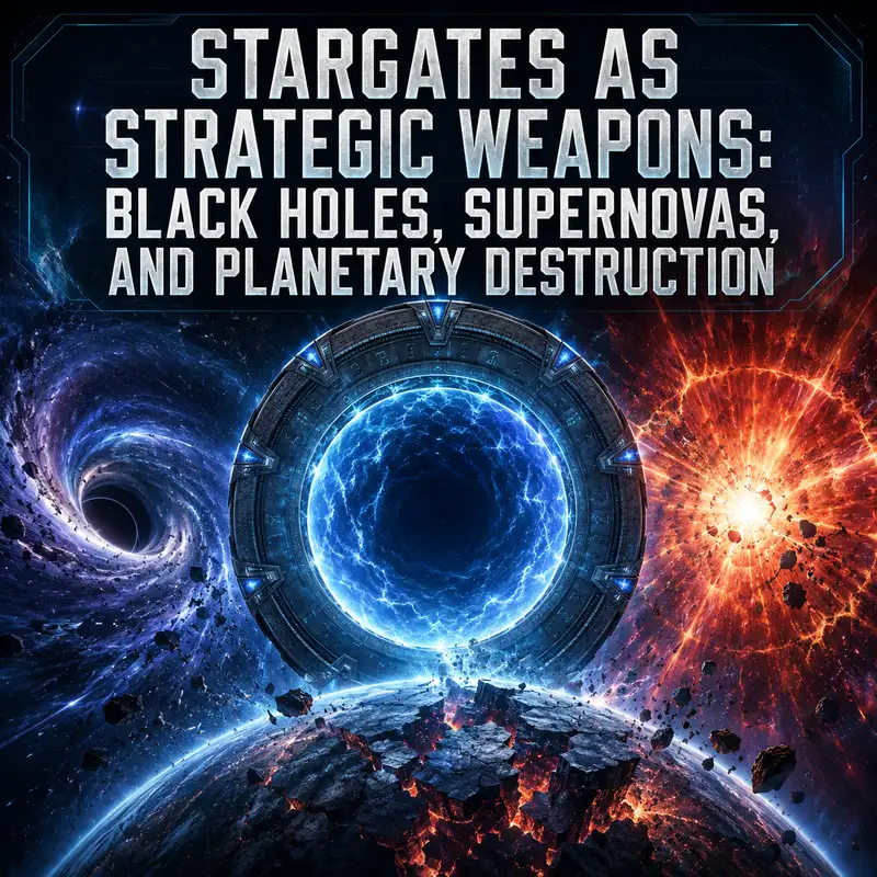 Stargates as Strategic Weapons: Black Holes, Supernovas, and Planetary Destruction