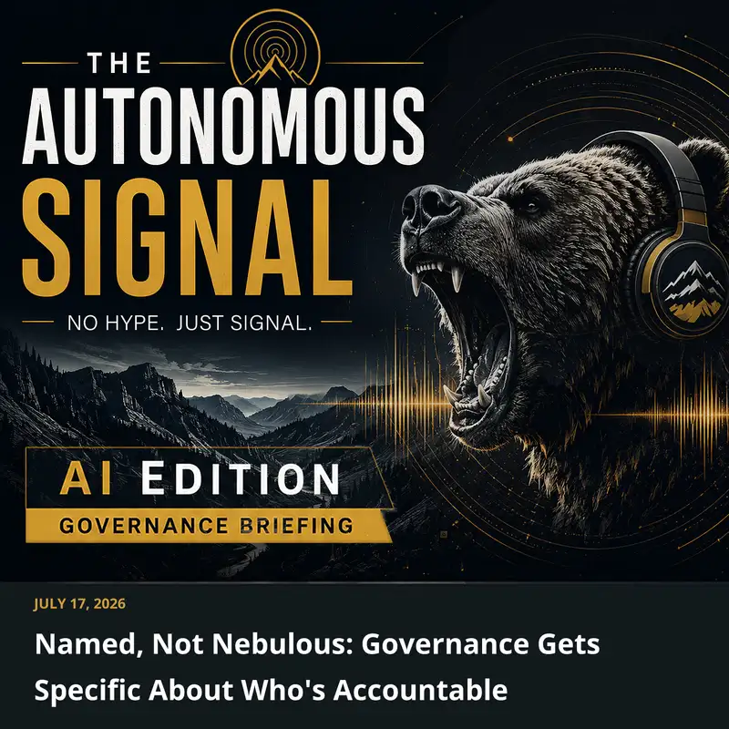 Named, Not Nebulous: Governance Gets Specific About Who's Accountable | 07.17.26