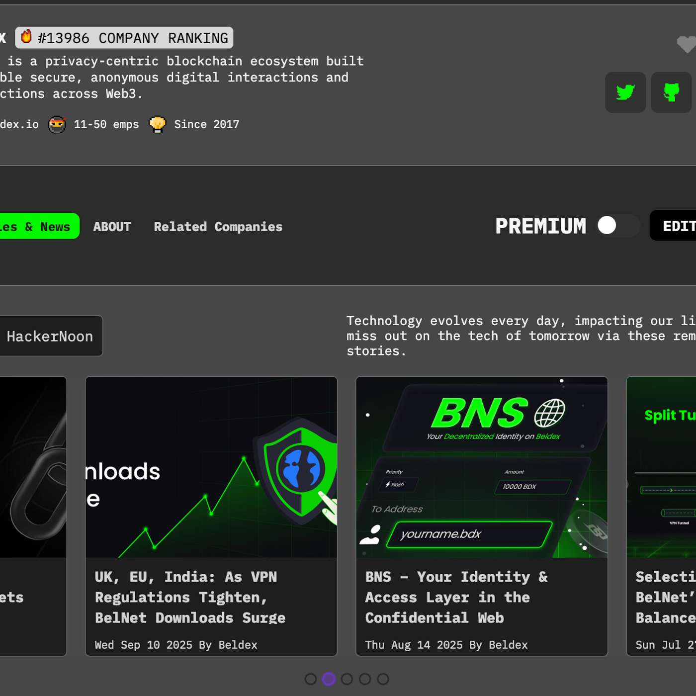 Meet Beldex: HackerNoon Company of the Week Meet Beldex: HackerNoon Company of the Week