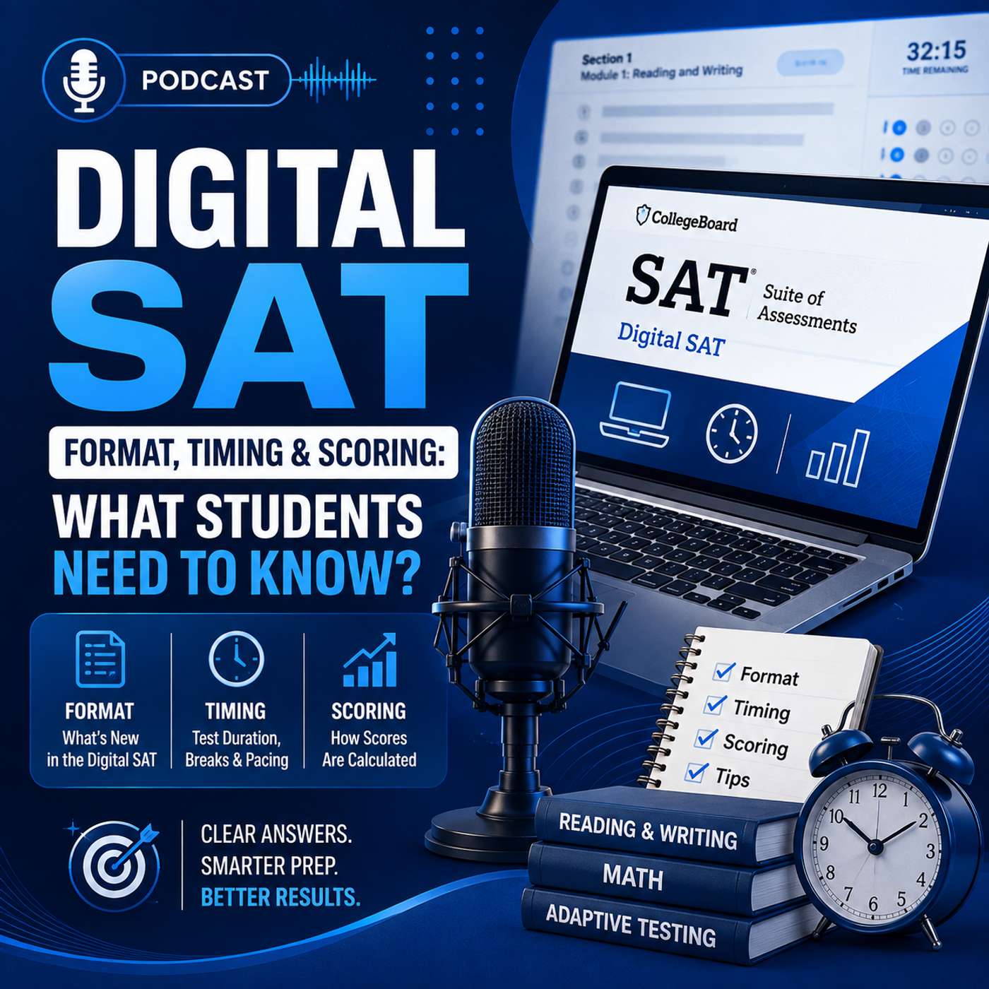 Digital SAT Format, Timing & Scoring: What Students Need to Know? episode artwork