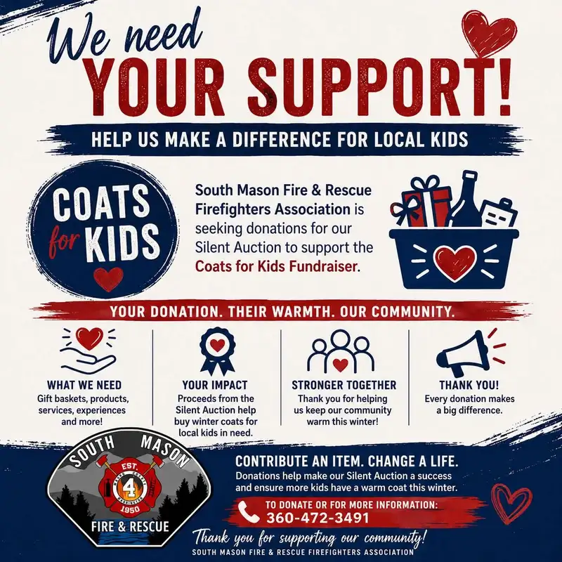 Coats for Kids 2026: Inside Taylor Station's Sept. 25 Fundraiser for South Mason Fire