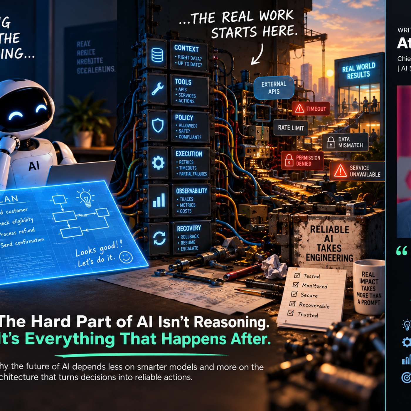 The Hard Part of AI Isn't Reasoning. It's Everything That Happens After.