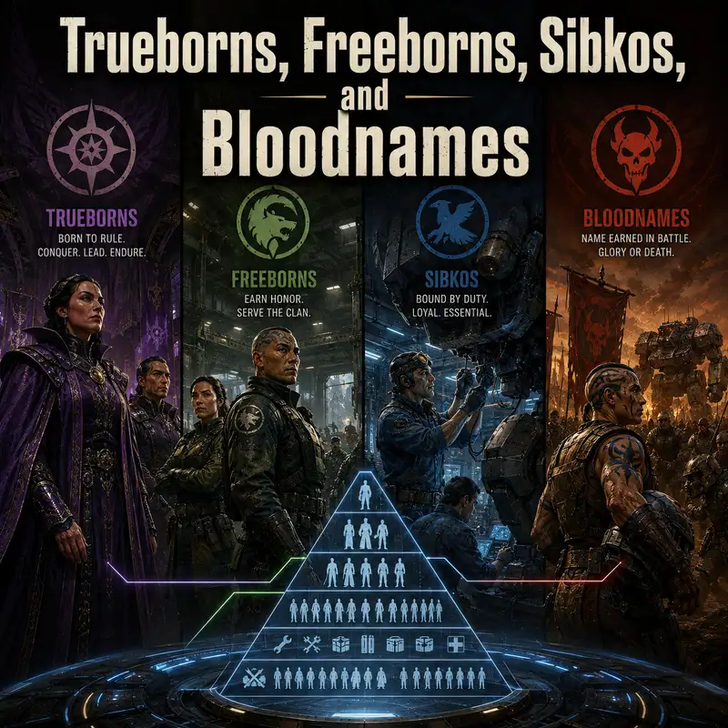 Trueborns, Freeborns, Sibkos, and Bloodnames