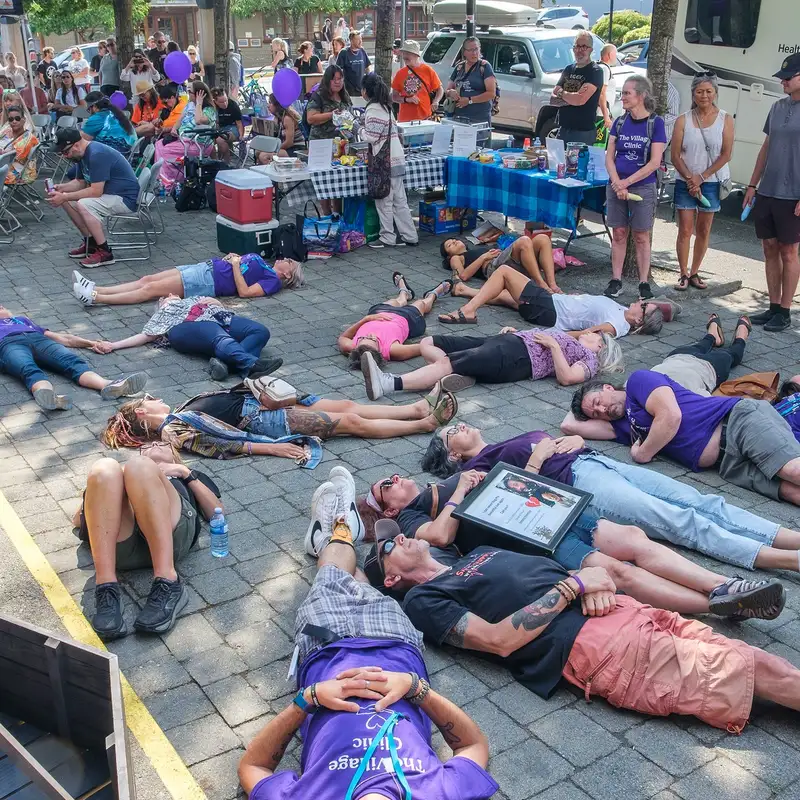 Die-in demands attention to overdose deaths