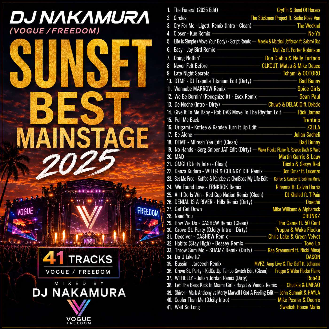 SUNSET BEST MAINSTAGE 2025/DJ NAKAMURA episode artwork