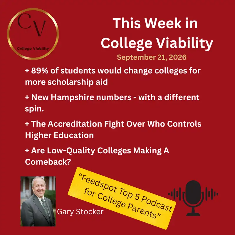 This Week In College Viability (TWICV) Sep 21, 2026
