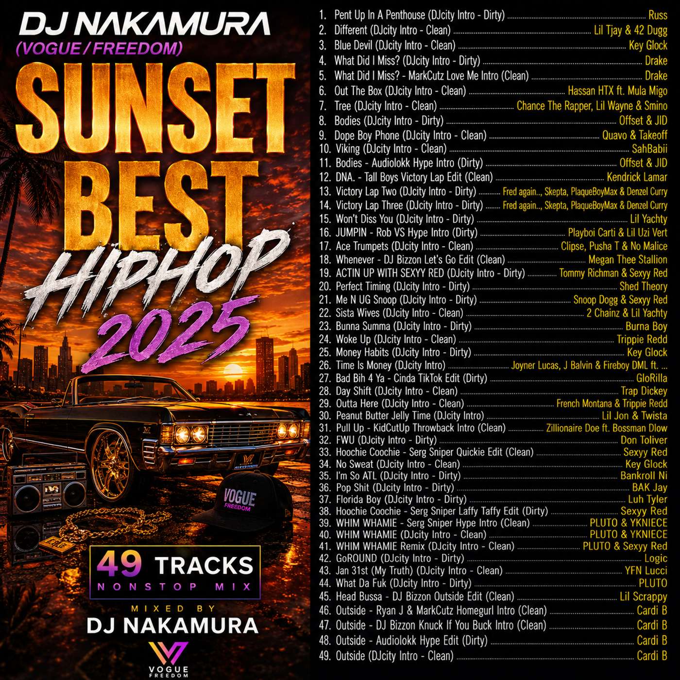 SUNSET BEST HIPHOP 2025/DJ NAKAMURA episode artwork