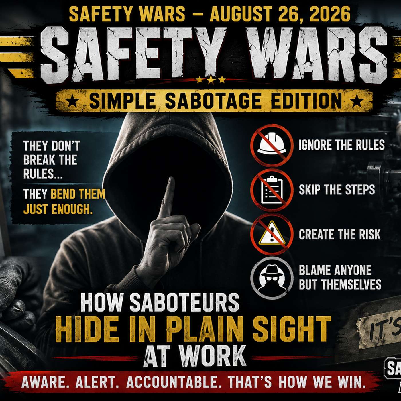 Safety Wars – August 26, 2026 (Simple Sabotage Edition): How Saboteurs Hide in Plain Sight at Work episode artwork