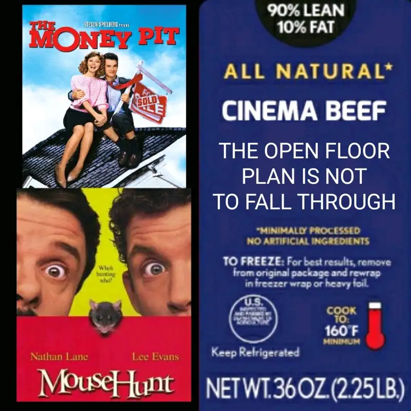 Cinema Beef Podcast : The Open Floor Plan Is Not To Fall Through (The Money Pit and Mouse Hunt)