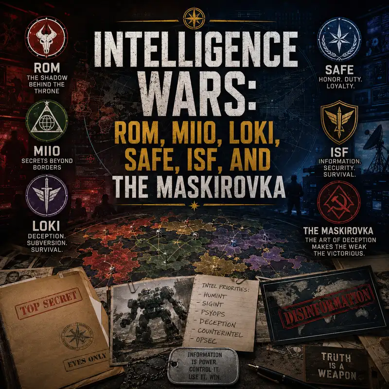 Intelligence Wars: ROM, MIIO, Loki, SAFE, ISF, and the Maskirovka