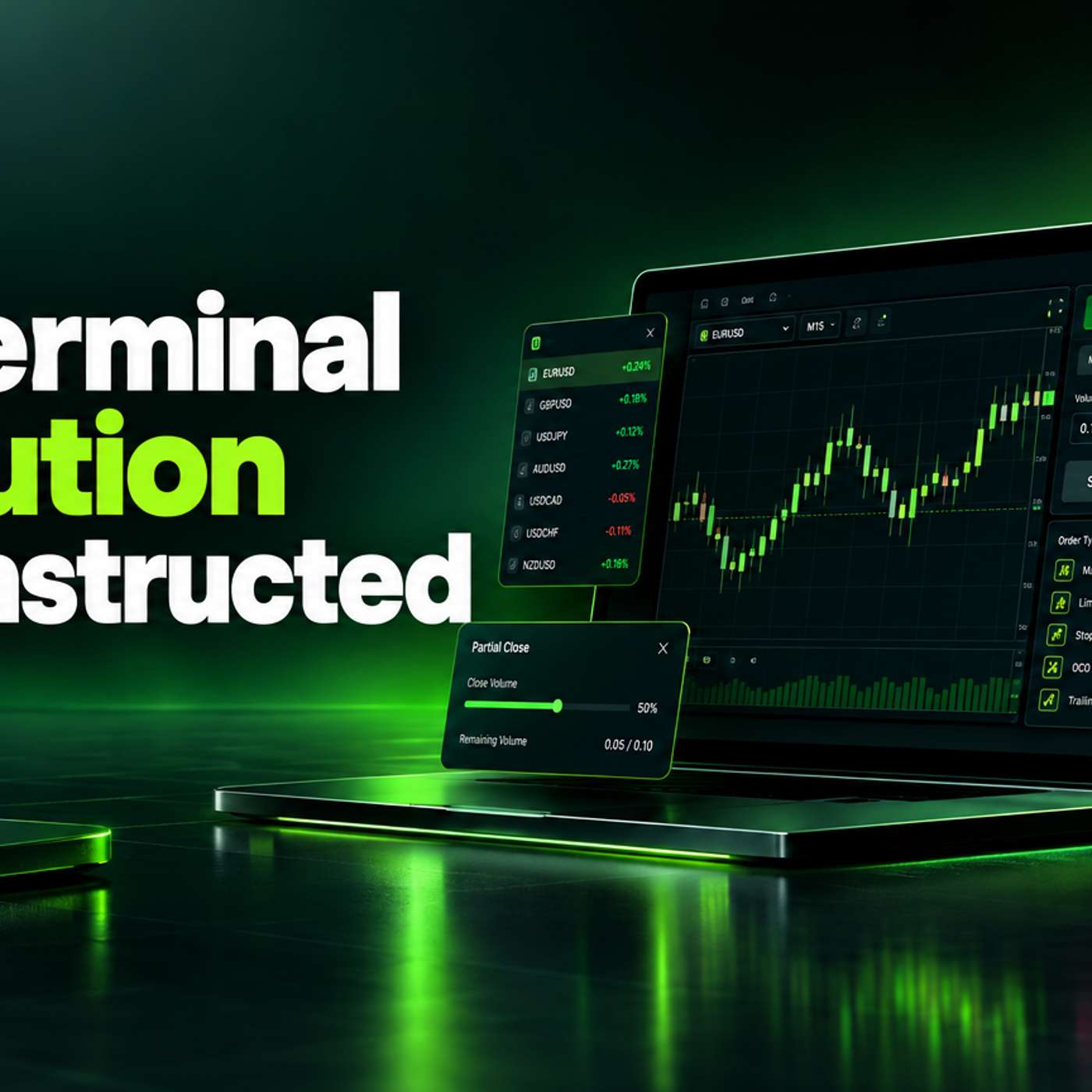 FXNX NX Terminal: Order Types, Partial Close and What It Can't Do