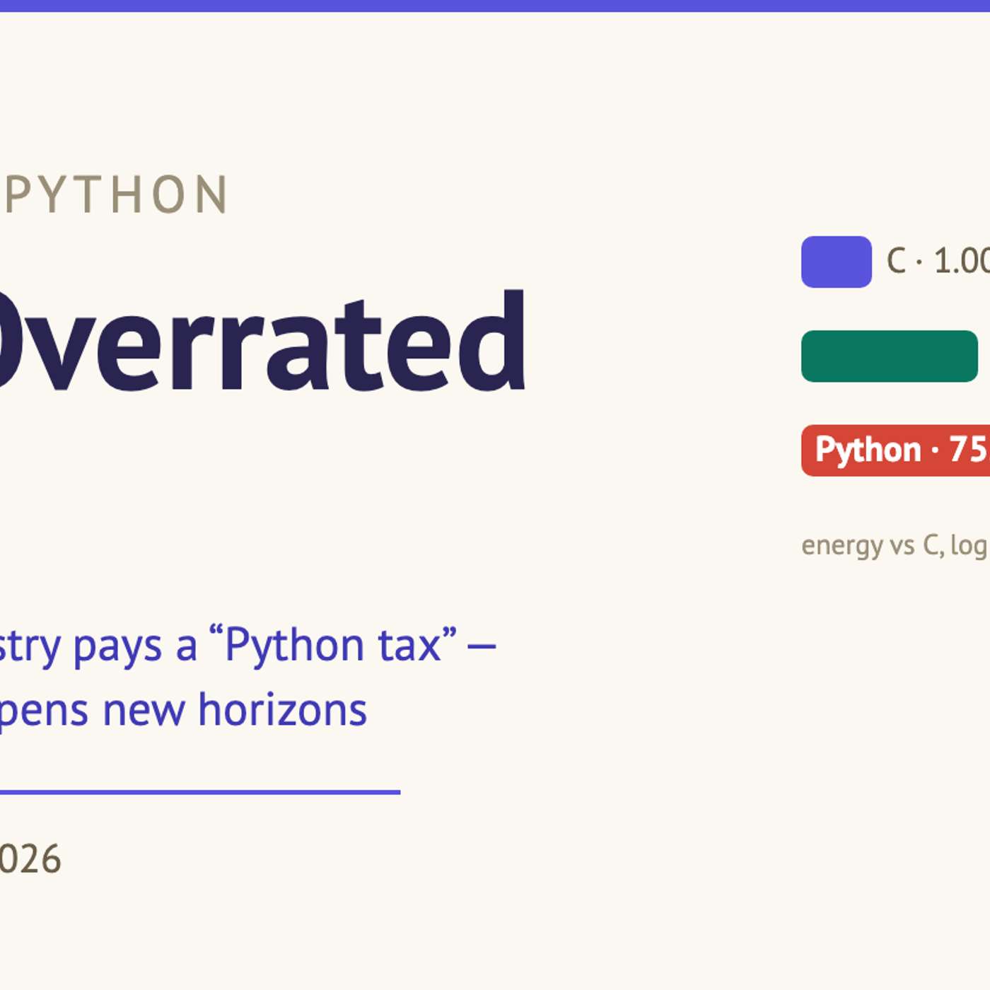 Why the AI Industry Still Pays a "Python Tax" episode artwork