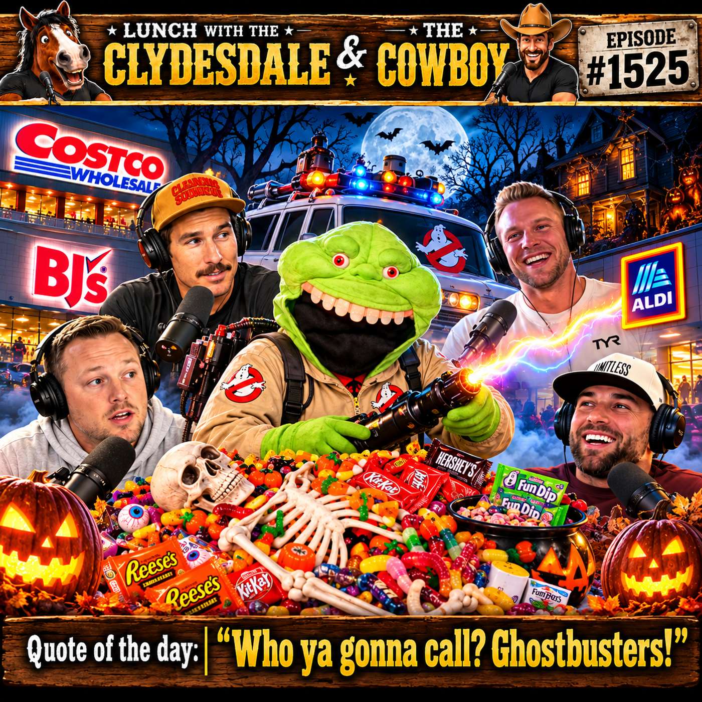 Lunch with the Clydesdale & Cowboy! - Happy Halloween!