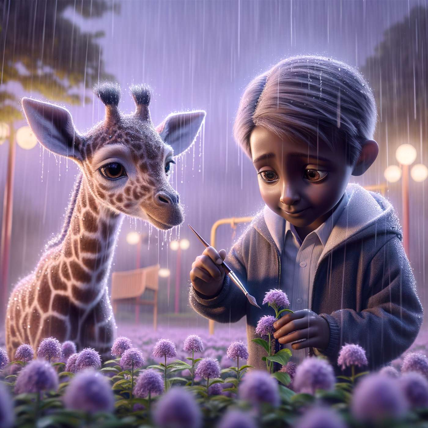 The Magic Paintbrush and the Rainy Day