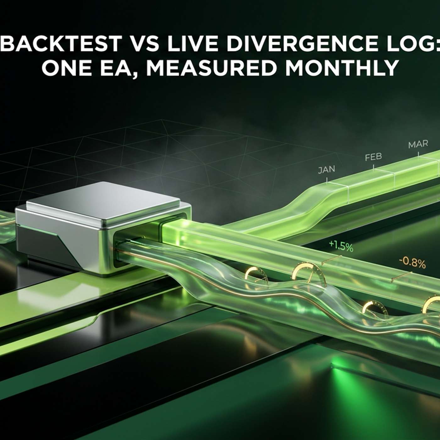 Backtest vs Live Divergence Log: One EA, Measured Monthly