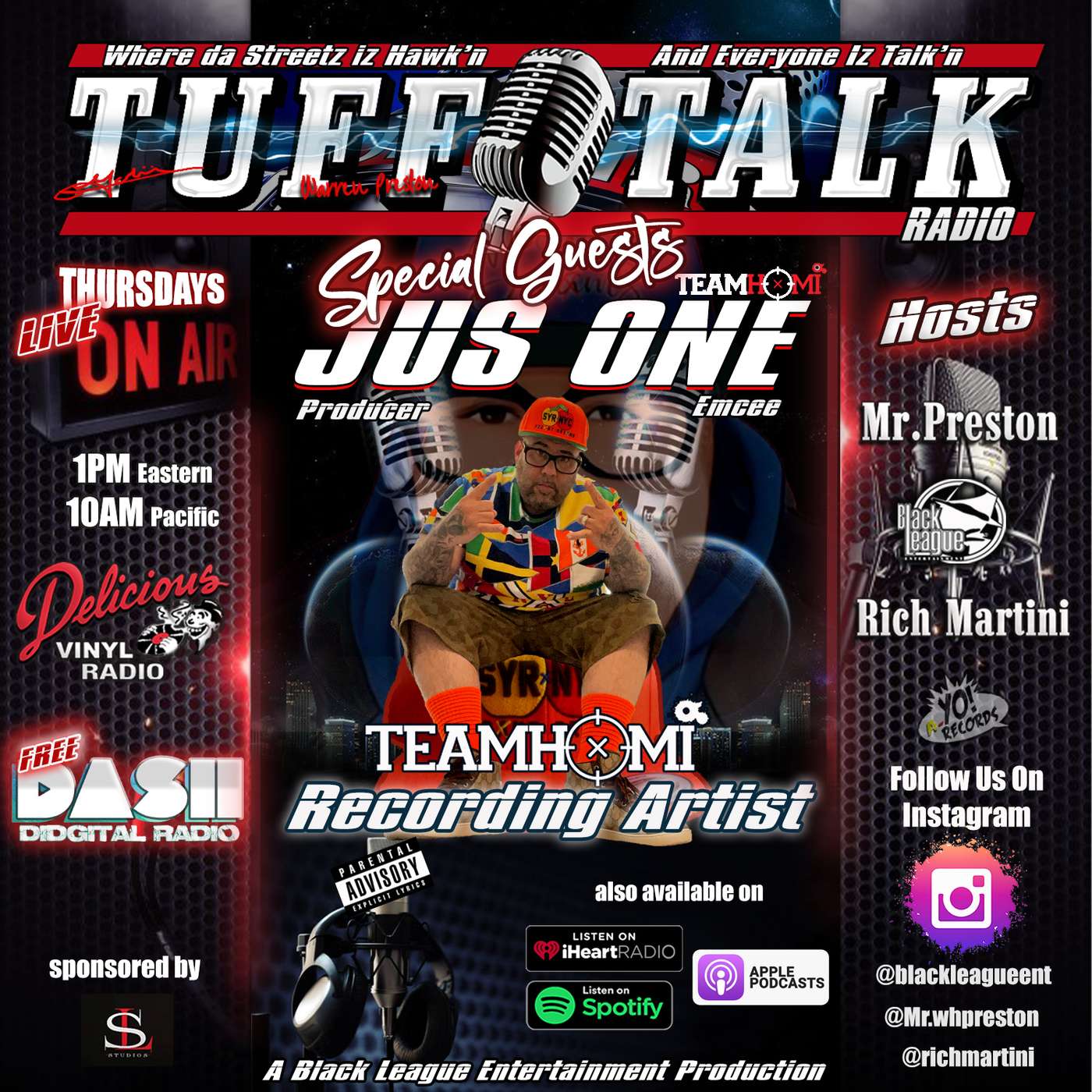 Tuff Talk Radio W/ Special Guest Jus One episode artwork