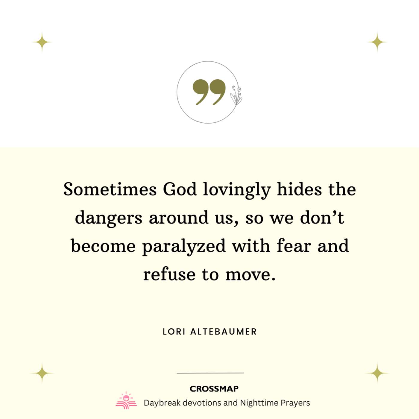 Sometimes We Can’t See the Next Step