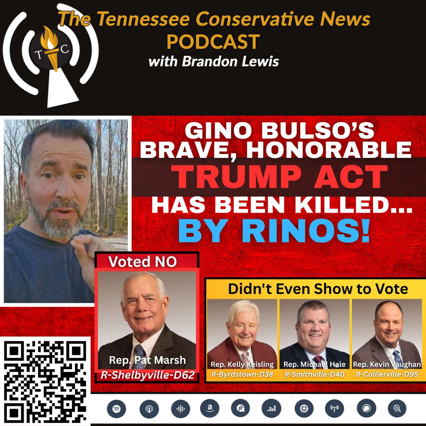 Rep. Gino Bulso’s Brave, Honorable TRUMP Act Has Been Killed…By RINOs! — Read Show Notes
